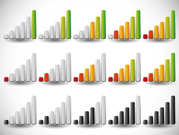 Nivel o indicadores de progreso establecidos — Vector de stock