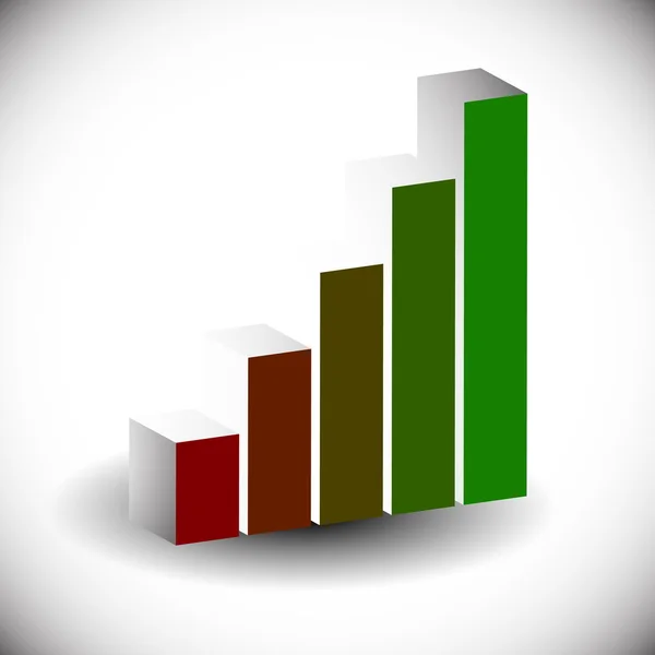 Gráfico de barras, elemento gráfico de barras . — Vetor de Stock