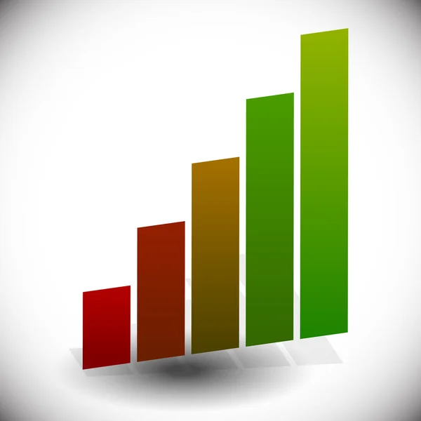 Liggande diagram, stapeldiagram element — Stock vektor