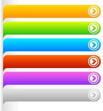 Colorful buttons or banners