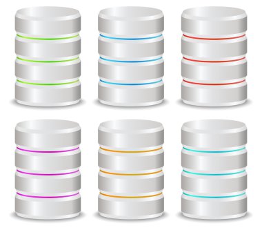 3d metallic cylinders