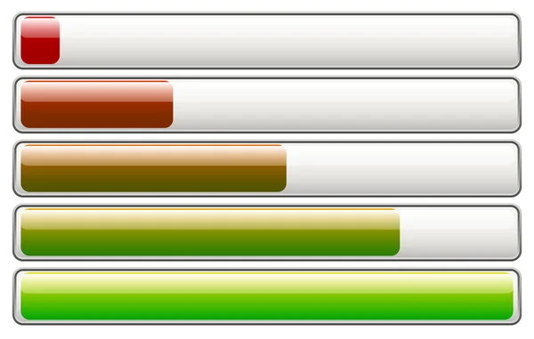 Horizontal loading, progress bars — 图库矢量图片