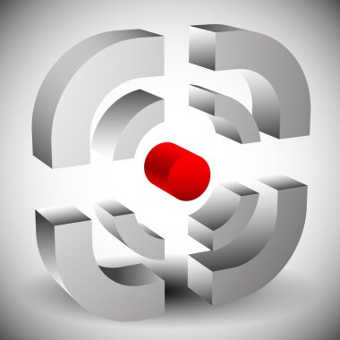 Artı, dürbün ağı, amaç, hedef simgesini