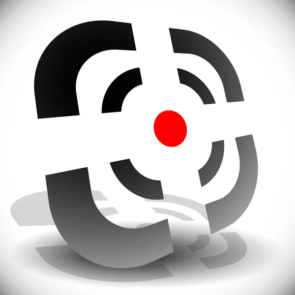Crosshair, réticule, objectif, icône cible — Image vectorielle