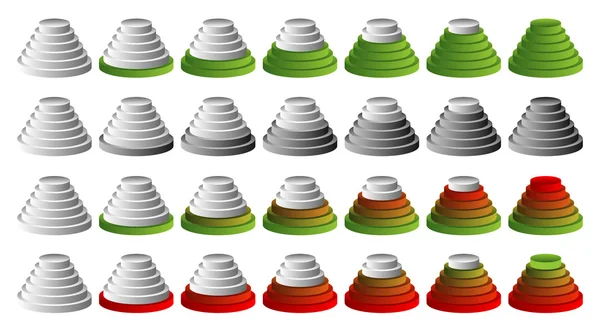 Conjunto de carga, indicadores de progreso . — Archivo Imágenes Vectoriales