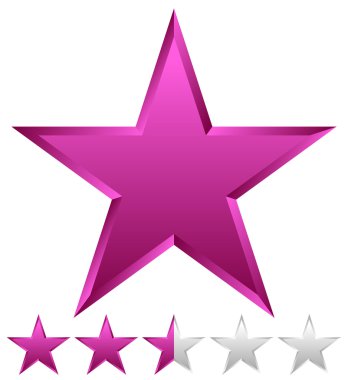 derece ile 3D yıldız simgesi.