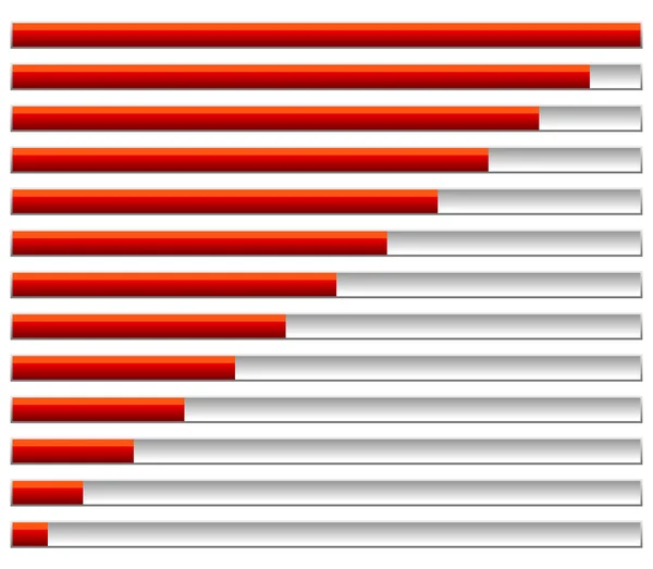 Progresso, carregando símbolos de barras —  Vetores de Stock