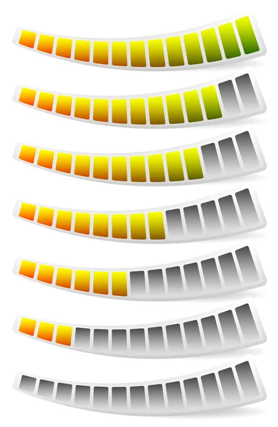 Vooruitgang, laden bars symbolen — Stockvector