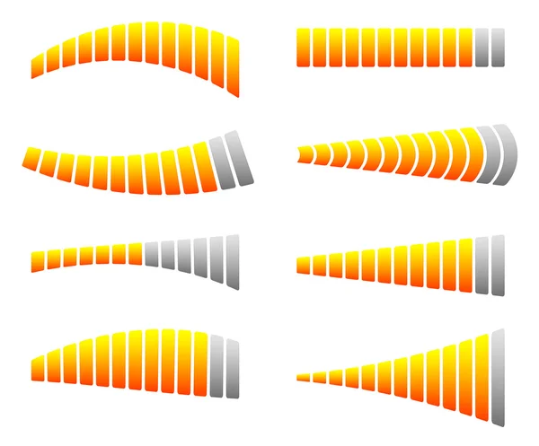 Vooruitgang, laden bars symbolen — Stockvector