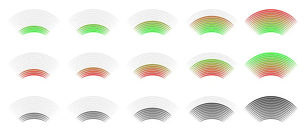 De sterkte van het signaal, indicatoren voor dienstverleningsniveaus instellen — Stockvector