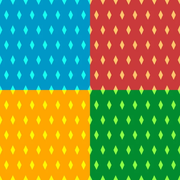 Rhombus shapes patterns set — Stock Vector