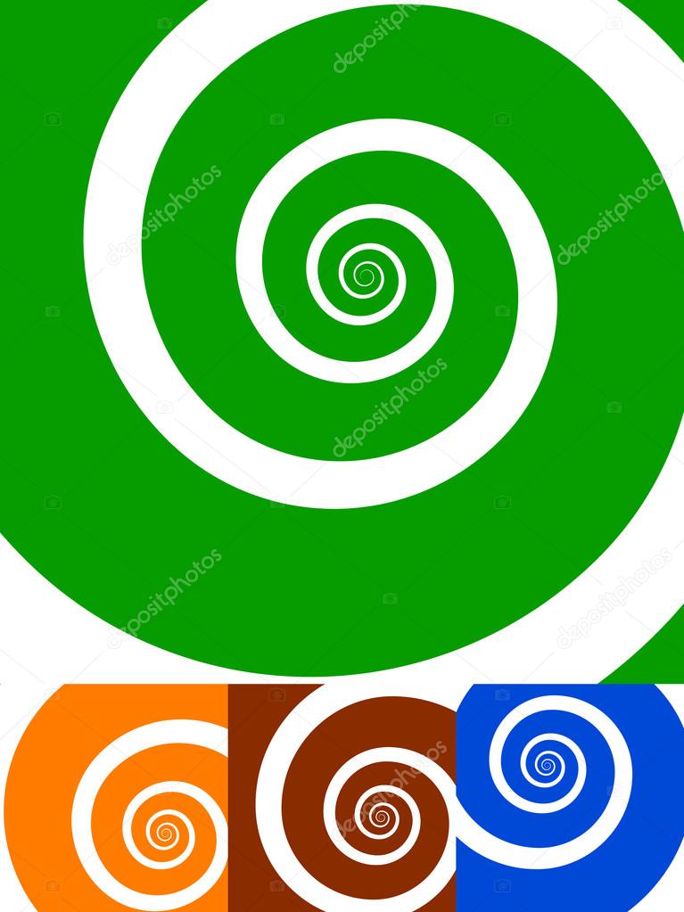 Spiral abstract backgrounds set.