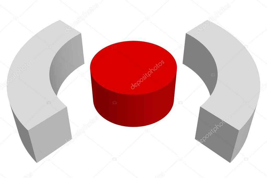 Red target mark, crosshair, reticle graphics. Vector.