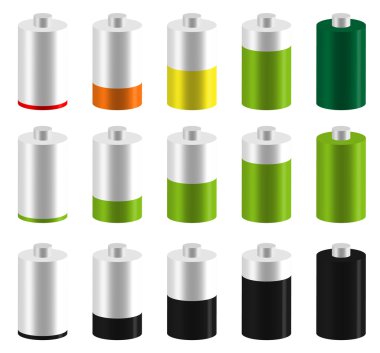 pil seviye göstergesi Icons set