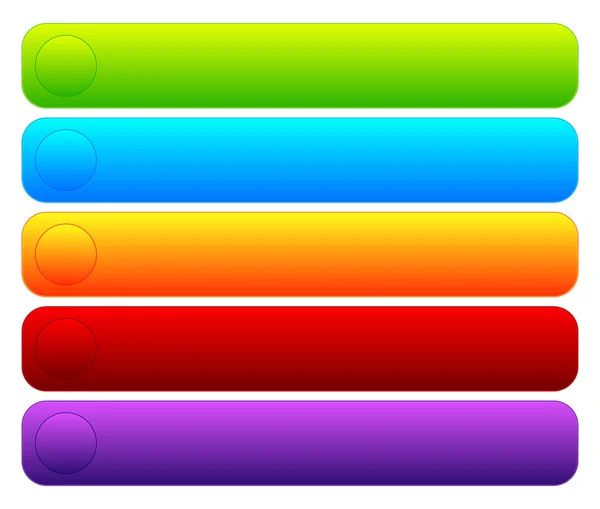 Modèles de boutons colorés — Image vectorielle