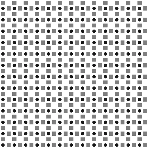 Quadrate und Kreise abstraktes Muster — Stockvektor