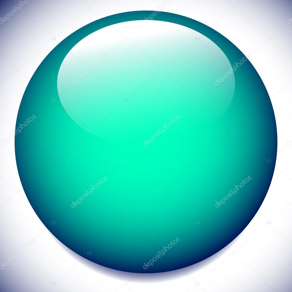 Sphere, circle glossy button