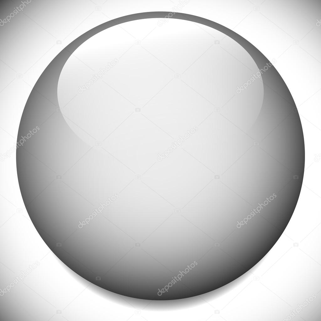 Sphere, circle glossy button
