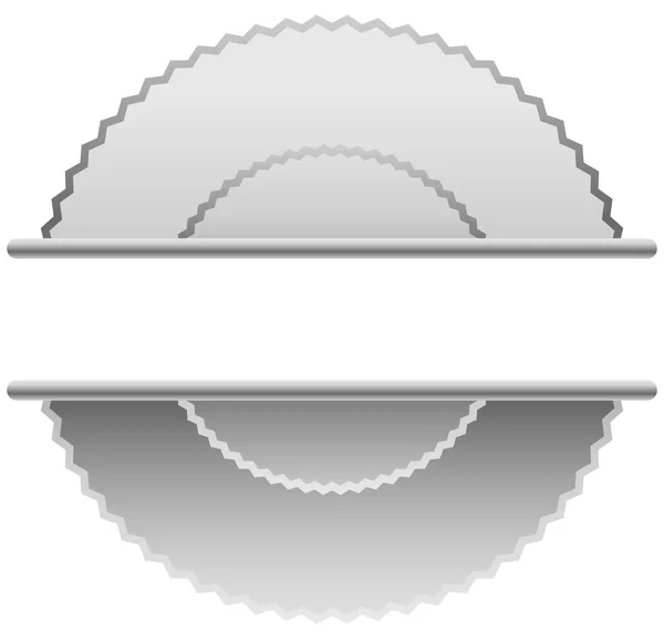 Prázdné kovový odznak — Stockový vektor