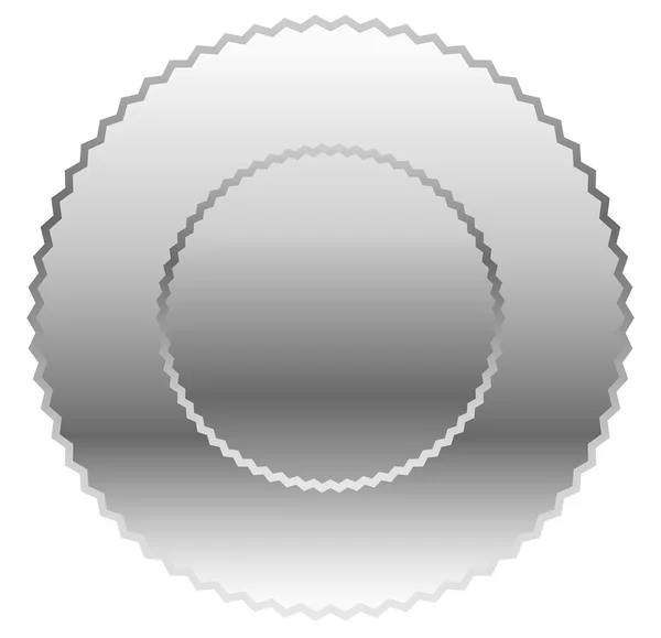 Badge métallique vierge — Image vectorielle