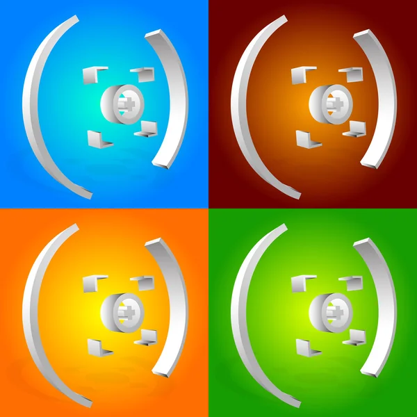 Objectif coloré, symboles cibles — Image vectorielle