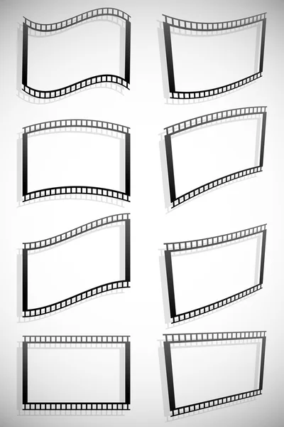 Set strisce di film, concetto di fotografia — Vettoriale Stock