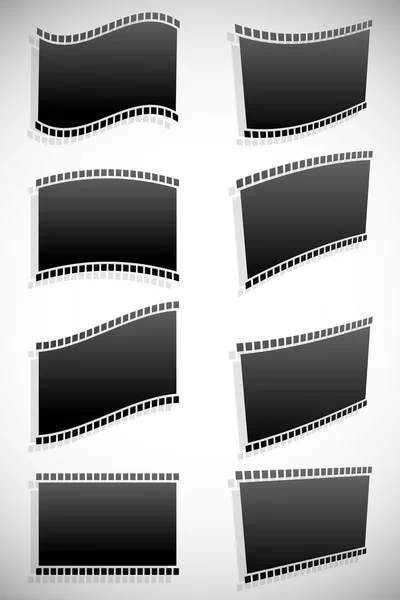 Set strisce di film, concetto di fotografia — Vettoriale Stock