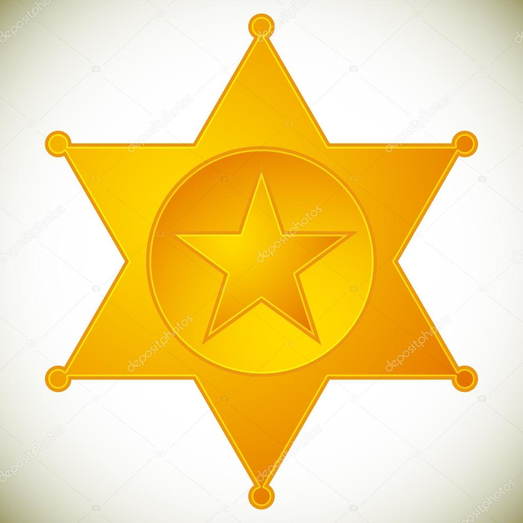 western sheriff badge, star