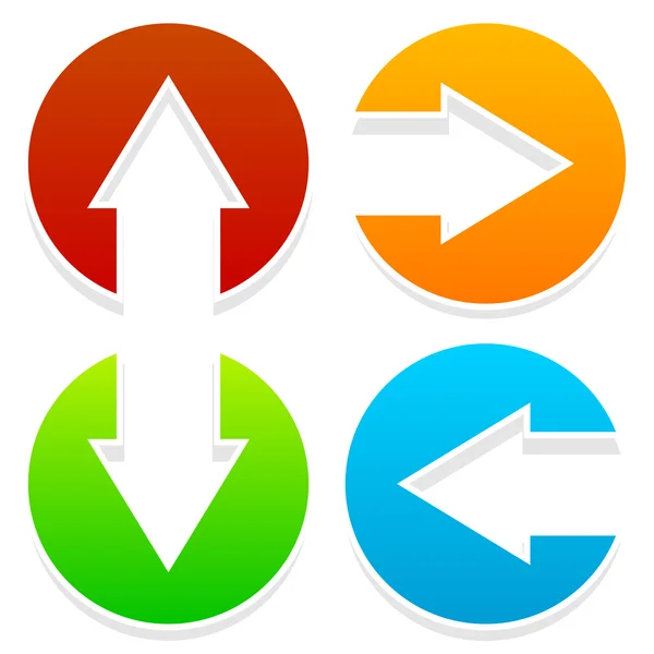 Abstrakte Pfeilsymbole gesetzt — Stockvektor