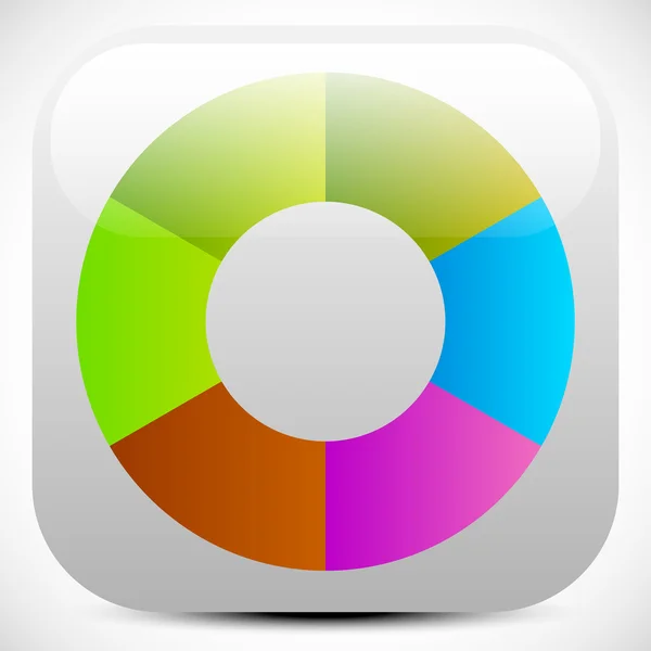 Abstrakt palett, färgglada hjul ikon — Stock vektor