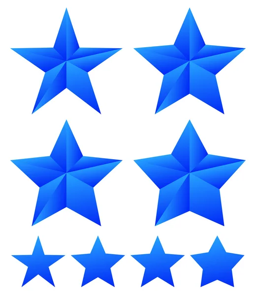 Ensemble d'icônes étoiles abstraites — Image vectorielle