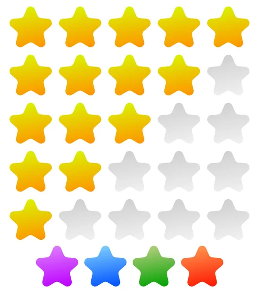 Star rating graphic elements — Stock Vector