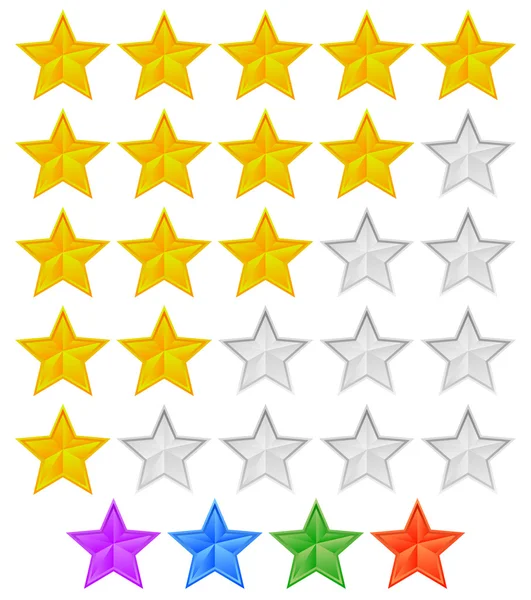 Star rating graphic elements — Stock Vector