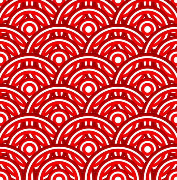 Motif abstrait avec des cercles rouges . — Image vectorielle