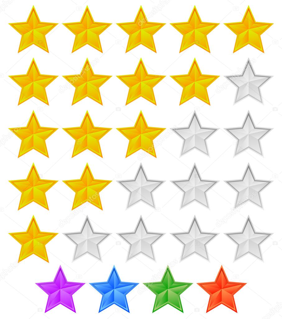 Star rating graphic elements