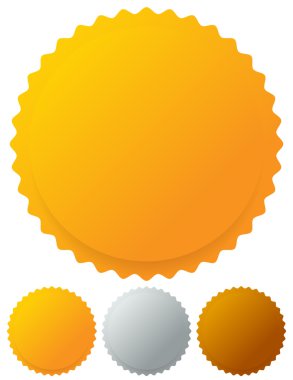 set of medals, badges. clipart