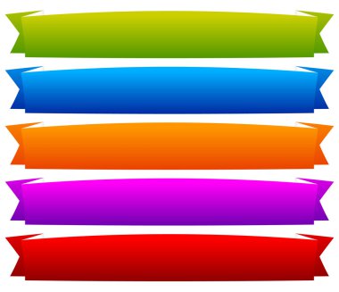 Renkli afiş, şeritler veya teyp kümesi