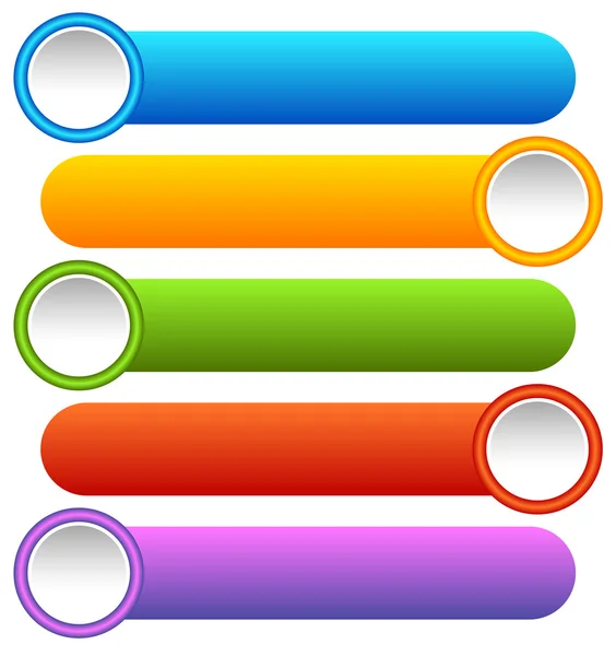 Χρωματιστό κουμπί, φόντο πανό — Διανυσματικό Αρχείο