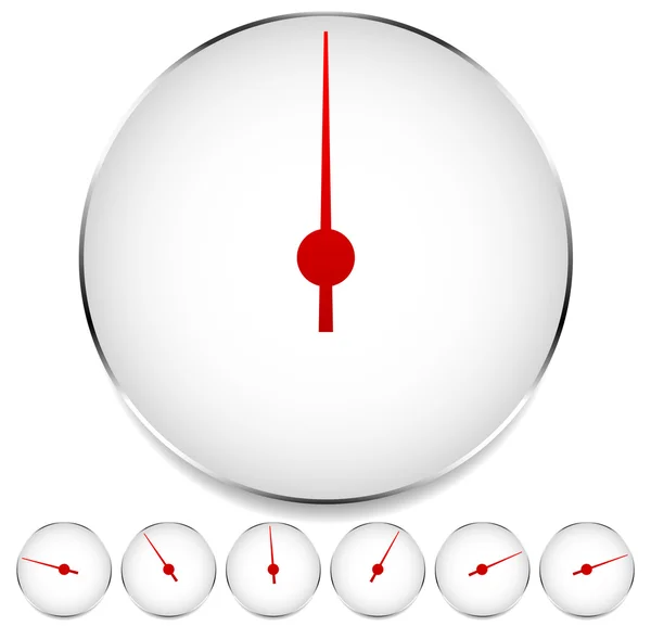 Circle dial, gauge templates set — Stock Vector