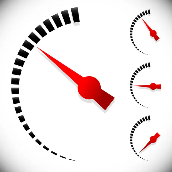Pressure gauge,  dial template set — Stock Vector