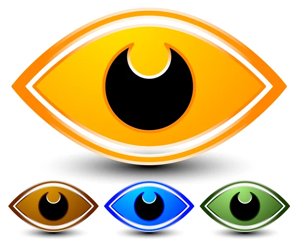 Μάτι, όραμα, σύνολο σύμβολα t σημαδιών — Διανυσματικό Αρχείο