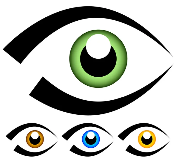 Oko, vidění, znamení t symboly set — Stockový vektor