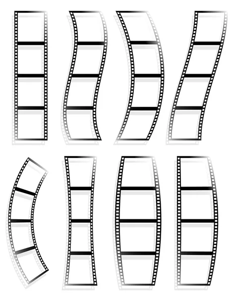 Tiras de película, conjunto de cintas de película — Vector de stock