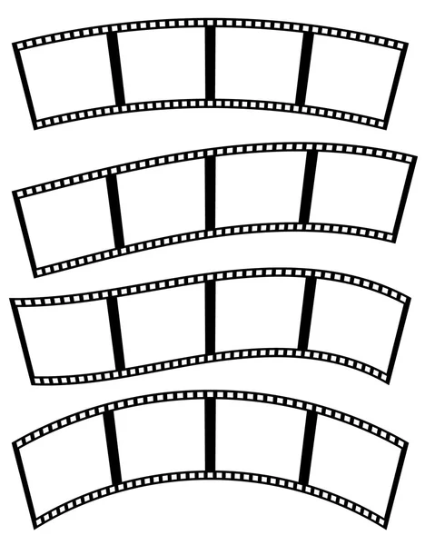Filmstreifen, Filmbänder Set — Stockvektor