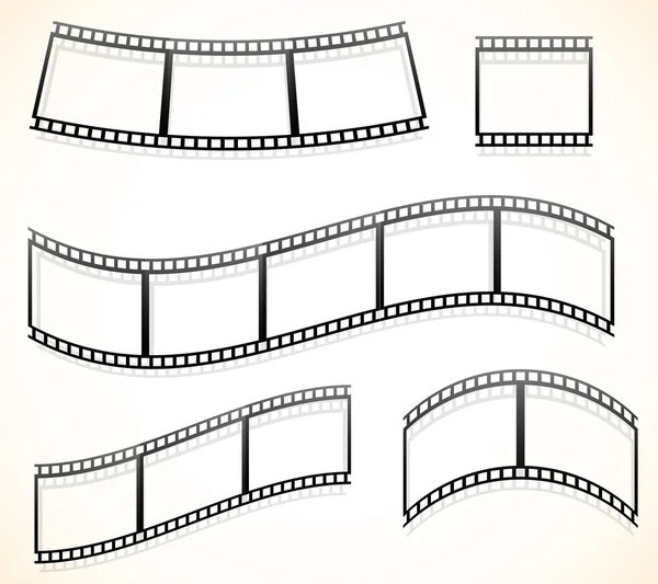 Film csíkokat, film szalagok készlet — Stock Vector