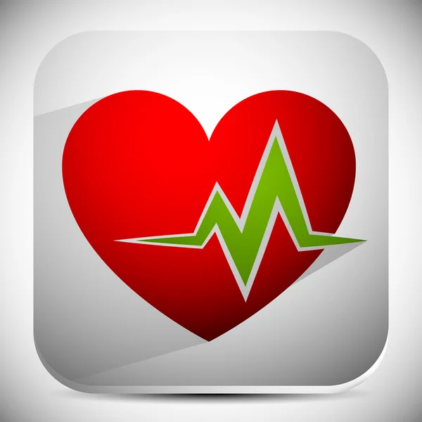 Szív EKG vonal szimbólum — Stock Vector