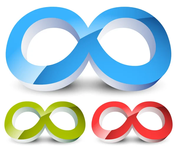 Infinity absztrakt szimbólumokkal beállítása — Stock Vector
