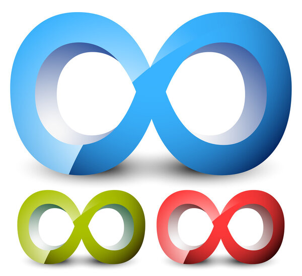 Infinity abstract symbols set