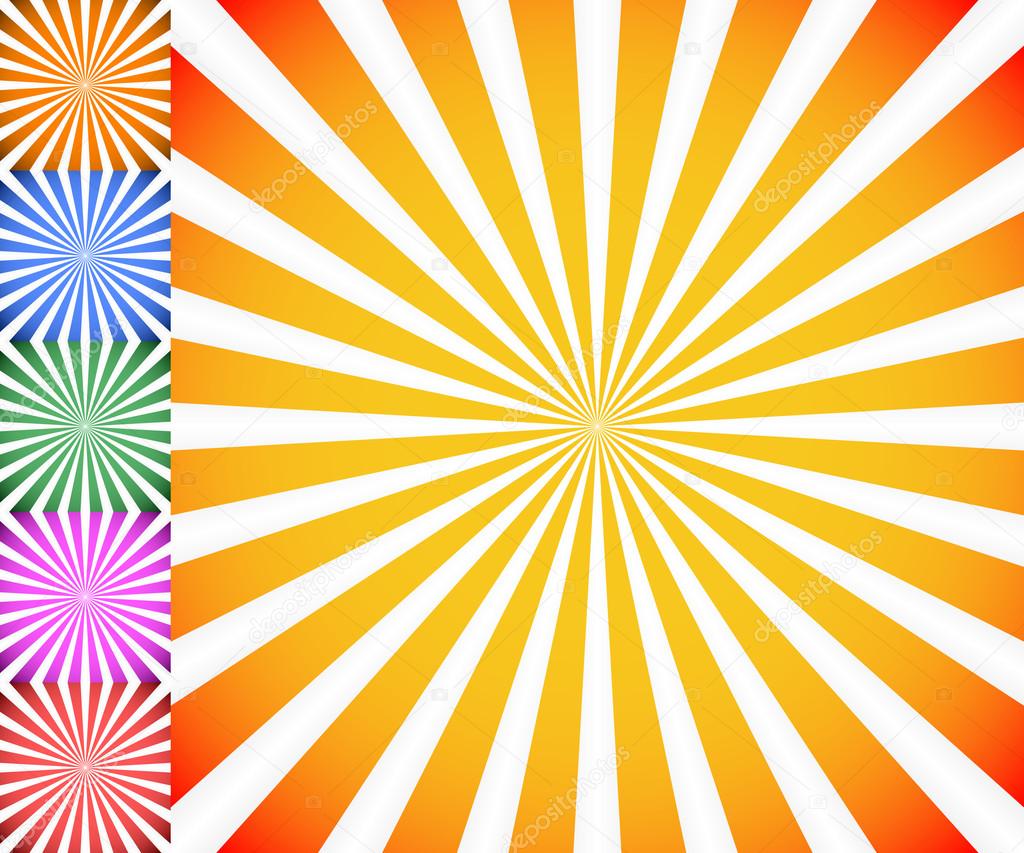 Starburst, sunburst backgrounds set