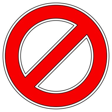 Prohibition, restriction, no entry sign. clipart